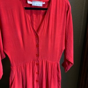 Vintage Silk Red Dress